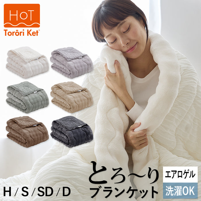 ホット とろーりケット 毛布 ブランケット あったか 洗える 正規 秋 冬 エアロゲル モコモコ ふわとろ毛布 フランネル レーヨンケット とろーりケット とろとろケット とろりケット ギフト