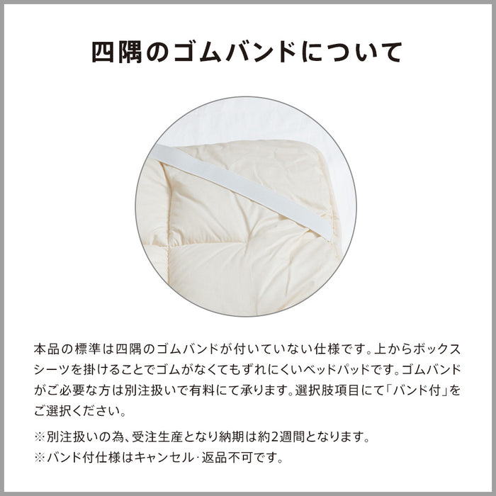 ベッドパッド 洗える 厚手 清潔 ダクロン ベットパッド ダクロンサポートマットファイバーフィル（旧ホロフィル） インビスタ ベットパット 日本製