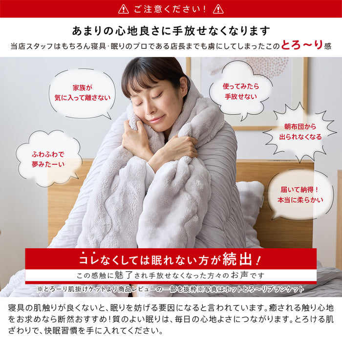 ホット とろーり リバーシブルボックスカバーパッド あったか 洗える 正規 秋 冬 エアロゲル モコモコ ふわとろ フランネル レーヨンケット とろーりケット とろとろケット とろりケット ギフト