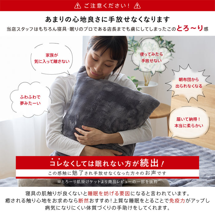 ホット とろーり ピローケース あったか 洗える 正規 秋 冬 エアロゲル モコモコ かわいい ふわとろ毛布 フランネル レーヨンケット とろーりケット とろとろケット とろりケット ギフト