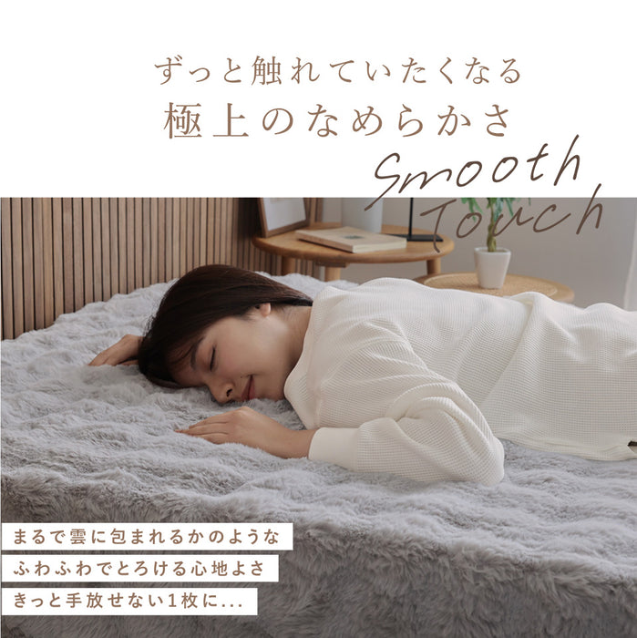 ボックスシーツ LUXZA ラグザ ラビットファー Rabbit fur モコモコ かわいい とろふわ もこもこ 毛布 ふわとろ フランネル 洗える
