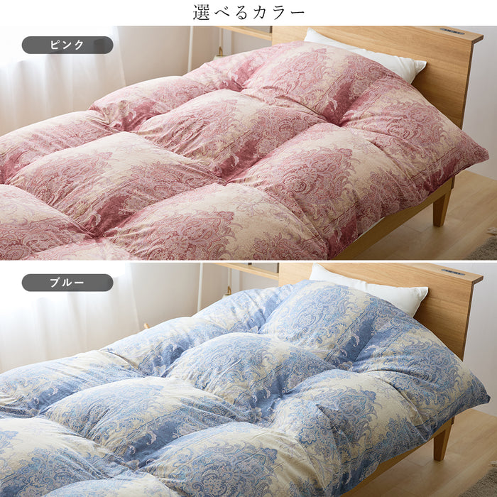 羽毛布団 二層式 シングル ポーランド産ホワイトマザーグース95％ マザーグース ポーリッシュ ポーランド 420dp 超柔らか軽量生地 ツインキルト 羽毛掛け布団 羽毛ふとん 日本製 京都金桝