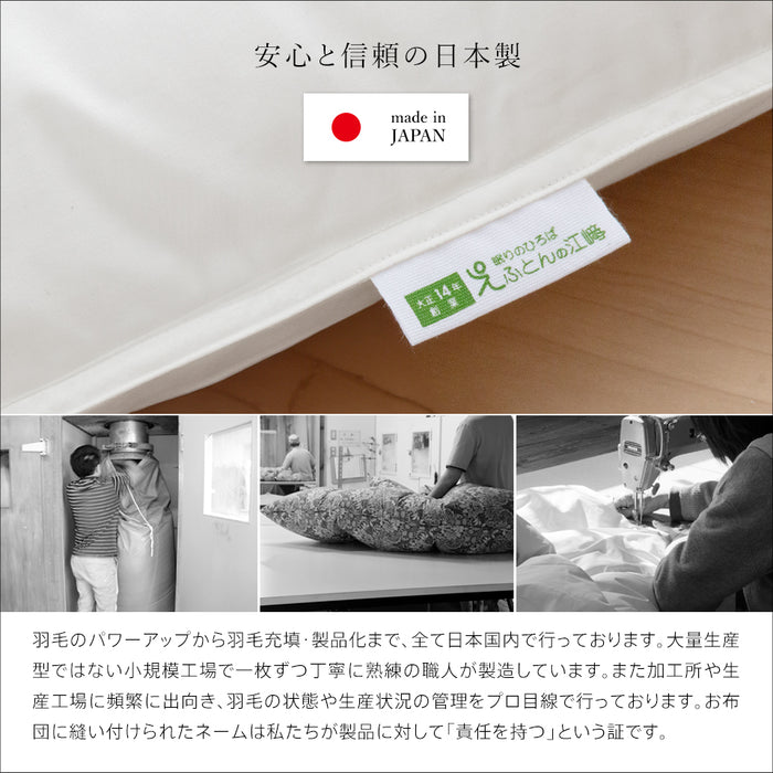 ポーランド産ホワイトグースダウン 羽毛布団 選べる ダウン 93% DP400 90% DP370 側生地 綿100% 80超長綿 サテン ファインマイクロ 羽毛量 通常 増量 清浄度3倍 羽毛掛け布団 羽毛ふとん 日本製 立体キルト