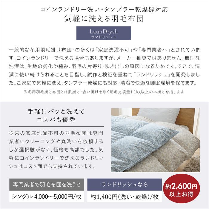 洗える 羽毛布団 ホワイトダウン93％ 400dp 羽毛掛け布団 ニオイが少ない ホワイトダックダウン 羽毛ふとん 日本製 立体キルト 洗浄度3倍 コインランドリー