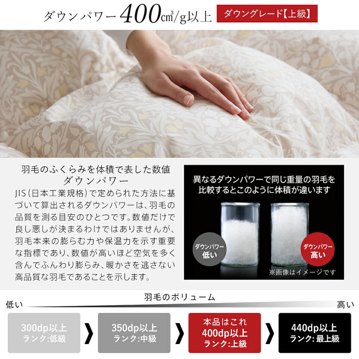 羽毛合掛け布団 ホワイトダウン93％ 5年保証 羽毛 合掛け布団 シングル セミダブル ダブル 400dp マンションタイプ 羽毛布団 合い掛け 羽毛合い 日本製 立体キルト