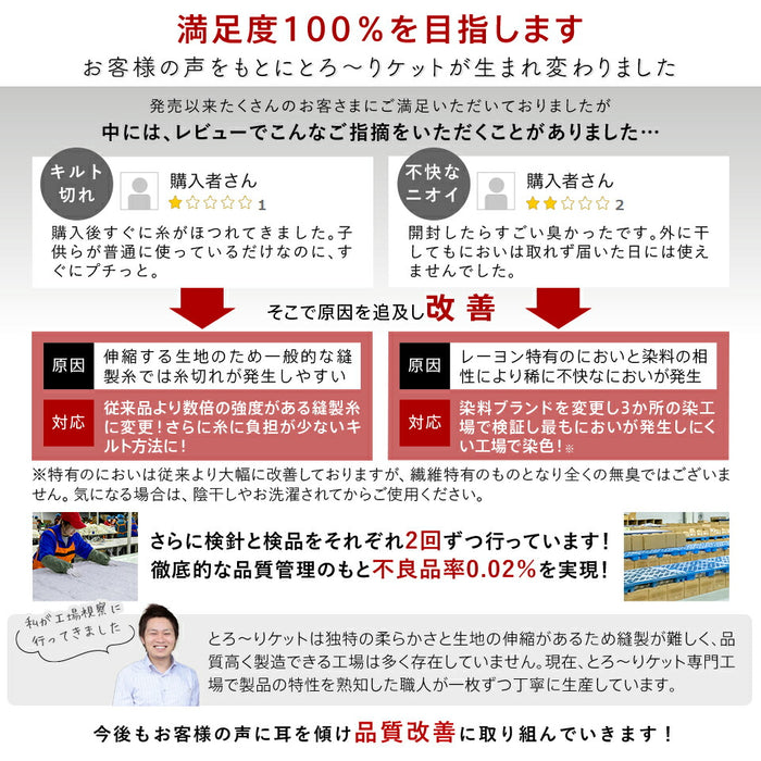 【予約】ハーフサイズ 洗える肌掛け布団 とろ〜りケット ハーフ とろける 春・夏・秋用 マシュマロケット ダウンケット や羽毛肌掛け布団をご検討の方にも 肌掛け 肌ふとん 肌布団 レーヨンケット キルトケット とろーりケット