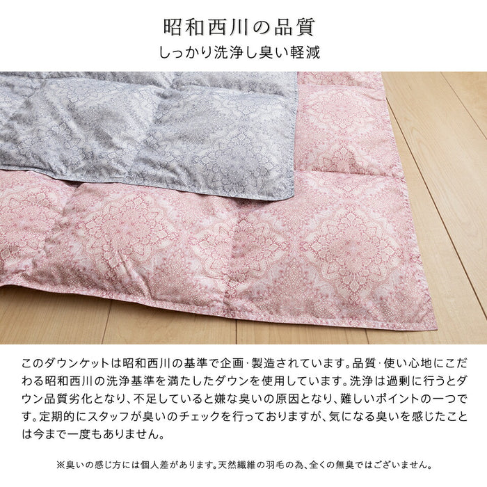 西川 羽毛肌掛け布団 ダウンケット 洗える ウォッシャブル シングル 春用 夏用 秋用 ホワイトダウン50％ 0.25kg入り ダウンケット 羽毛肌掛けふとん 羽毛布団 羽毛ふとん 昭和西川