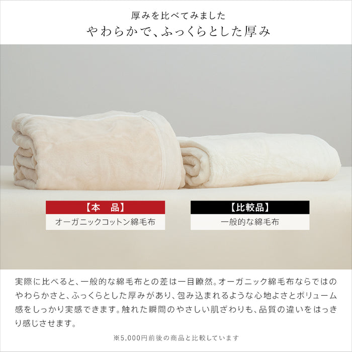 西川 綿毛布 ハーフ オーガニックコットン日本製 コットンブランケット綿100% 綿毛布 オーガニックコットン 西川 コットンブランケット 綿100