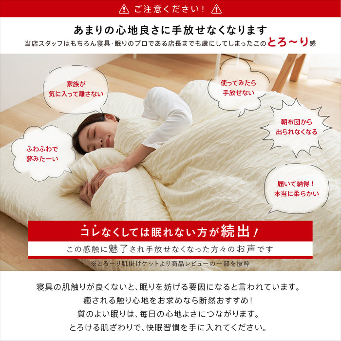 【新発売記念価格】とろ〜り ふとん6点セット シングル 掛け布団 敷き布団 まくら とろーりケット3点カバー のセット