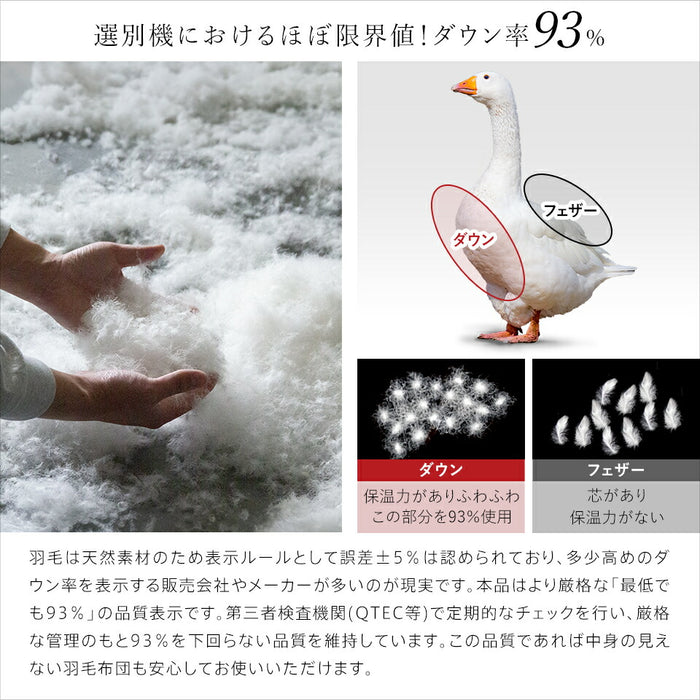 2枚合わせ羽毛布団 ホワイトダウン93％ 400dp 羽毛 洗える 羽毛布団 デュエット ホワイトダックダウン93％ オールシーズン 合い掛け 肌掛け ダウンケット 日本製 2枚合せ