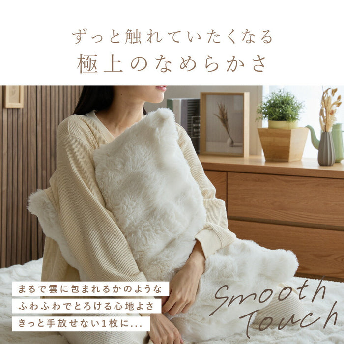 枕カバー LUXZA ラグザ ラビットファー ピローケース 43×63cm Rabbit fur モコモコ かわいい とろふわ もこもこ ふわとろ毛布 フランネル 枕ケース ピロケース 枕カバー 洗える