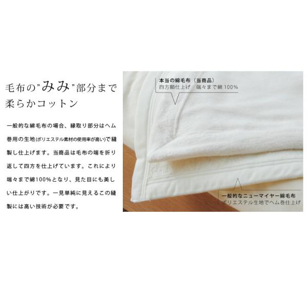 綿毛布(コットンブランケット ホワイト) - 衛生、清拭