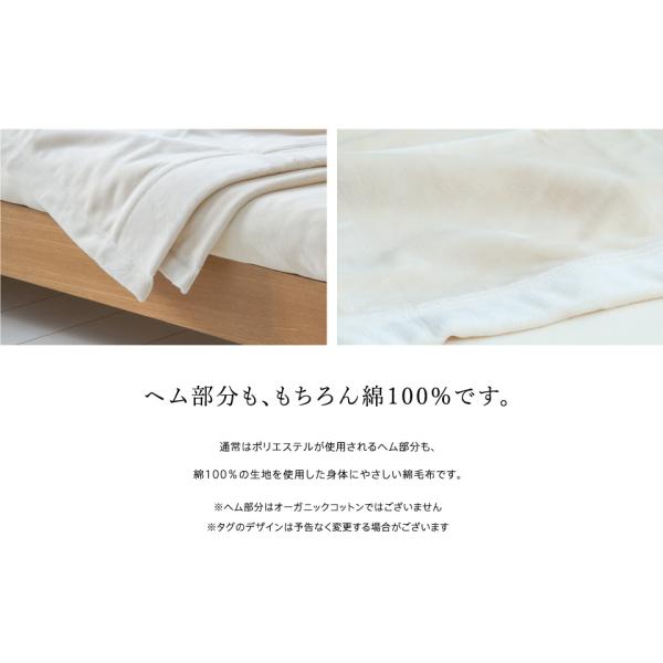 割引品】綿毛布 セミダブル オーガニックコットン使用 西川 コットン 